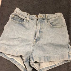 Brand new American apparel jean cuffed shorts